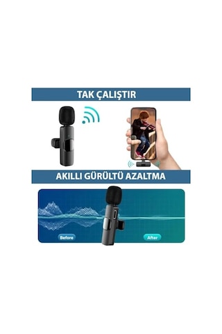 Type-c Bağlantılı 360 Ses Yakalama Gürültü Azaltma Özellikli iPad Uyumlu Ve iPhone Uyumlu 15 Ve 16 Plus Pro Promax Ve 17 Pro Pr