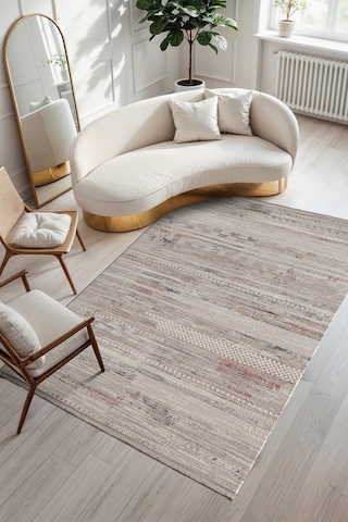 Armony Ar017g Renkli Halı Modern Desenli Akrilik Pamuk Taban Tozu Az Salon Halısı Yatak Odası Reklı