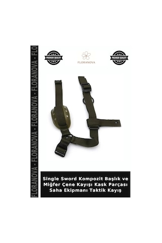Floranova Single Sword Kompozit Başlık Ve Miğfer Çene Kayışı Kask Parçası Saha Ekipmanı Taktik Kayış