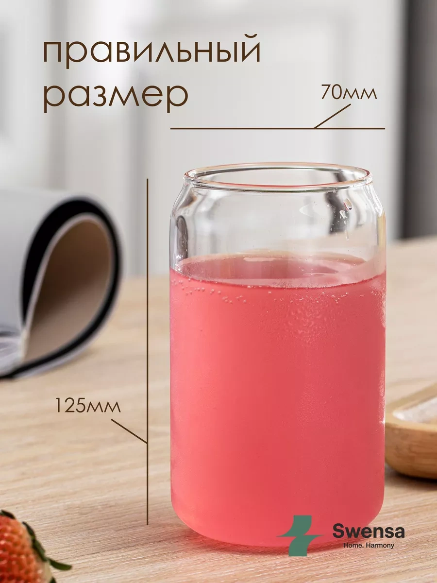 Swensa Kavanoz Şeklinde Cam Bardak Seti 185127210 Beyaz