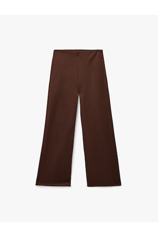 Koton Slim Fit Düz Geniş Paça Kumaş Pantolon Kahverengi 6wal40107ık Kahve