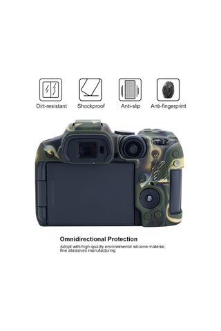 Sones Canon Eos R7 Yumuşak Silikon Koruyucu Kılıf Uyumlu Kamuflaj
