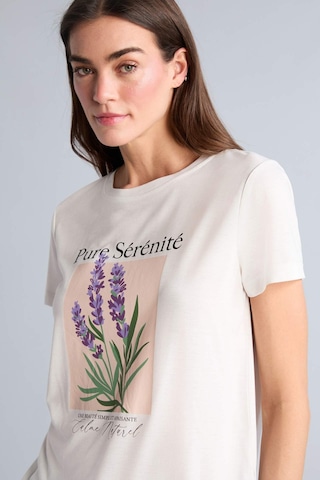 Defacto Regular Fıt Bisiklet Yaka Floral Kısa Kollu Tişört H7608ax26smer105 Ekru-er105