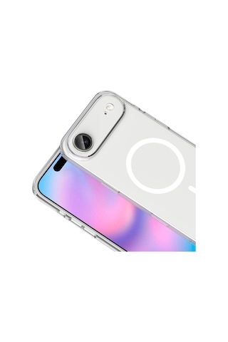 Apple Uyumlu iPhone 17 Air Magsafe Özellikli Kamera Lens Koruma Sert Fox Kılıf Şeffaf