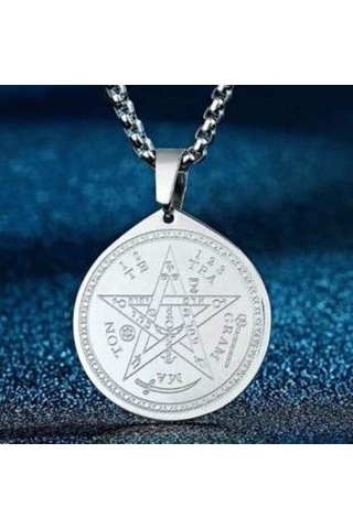 Alsade Tetragrammaton Çekicilik İlk Sembol Wiccan Pentegram Kolye Gümüş