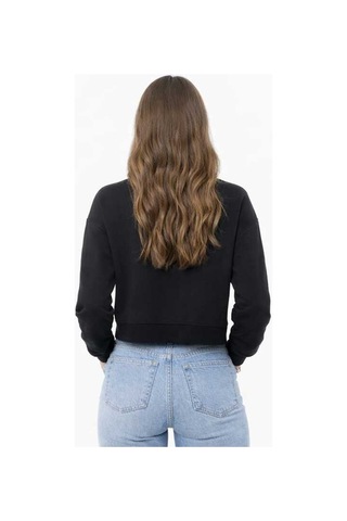 Bebuy Sweatshirt Yarım Fermuarlı Siyah