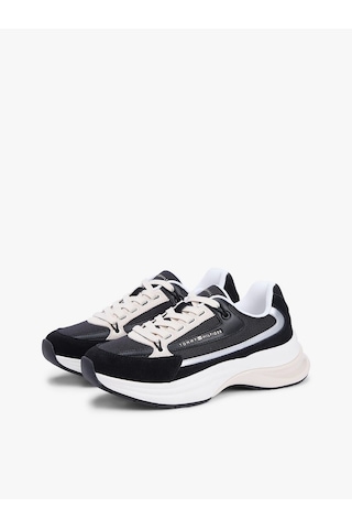 Tommy Hilfiger Fw0fw09187 Th Sporty Chic Runner Kadın Günlük Ayakkabı Siyah