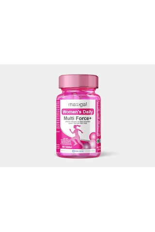 Maxigal Women's Daily Multi Force + Vitamin, Mineral Ve Bitki Ekstreleri İçeren Takviye Edici Gıda 90 Tablet