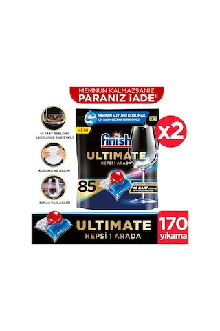 Finish Quantum Ultimate Bulaşık Makinesi Deterjanı Tableti 2 x 85 Tablet