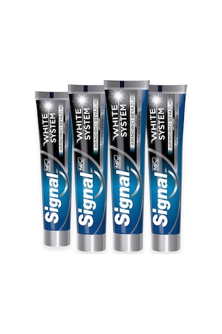 Signal White System Arındırıcı Beyazlık Aktif Karbon Diş Macunu 4 x 75 ML