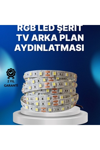 2 Metre Rf Kumandalı 8 Renkli Tv Led Şerit Kendinden Yapışkanlı