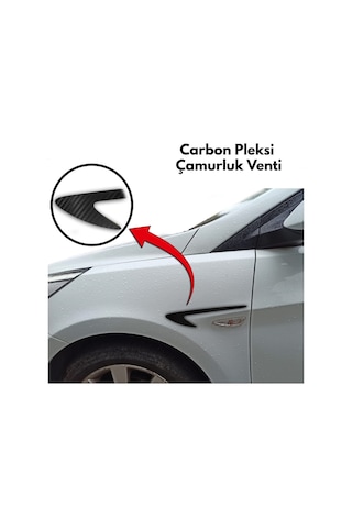 Universal Carbon Çamurluk Venti + Ayna Yağmur Koruyucu