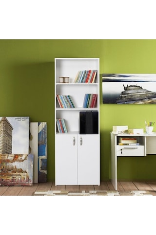 T Designo Sina Kitaplık Beyaz