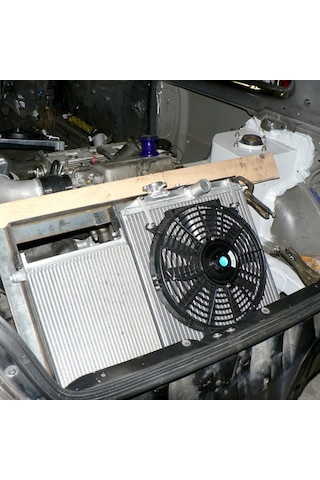 Evrensel 12 İnç Araba Su Yağ Soğutucu Dc12v 90 W Ll/sh Viraj Siyah Bıçak Elektrikli Soğutma Radyatör Fanı Araba Kart Buggy