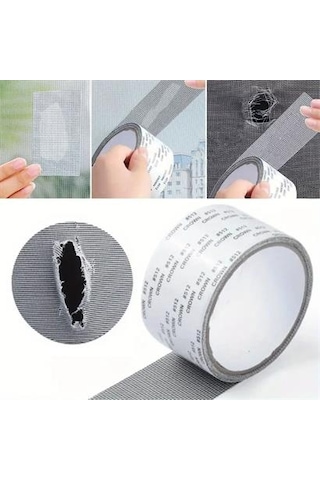 Güçlü Yapışkanlı Pencere Tamir Bandı, Böcek Önleyici Yama Bandı 2 Mt X 5 Cm