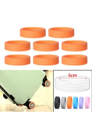 Homyl 8x Silikon Bagaj Jant Kapakları Çizilmeye Karşı Koruma Turuncu