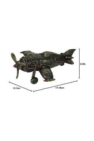 Veronese Design Steampunk Tarzı Tek Pervaneli Uçak Heykeli