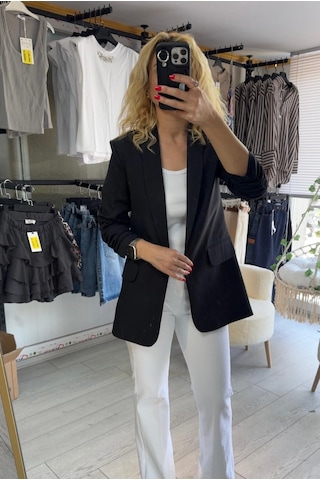 Siyah Oversize Blazer Ceket