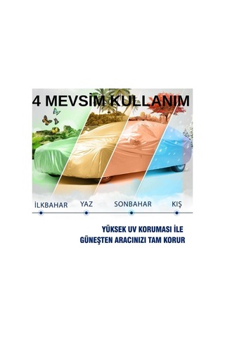 Guard Branda Citroen C3 Picasso Uyumlu Araca Özel Pvc Dikişsiz Miflonlu %100 Su Geçirmez 4 Mevsimlik Gri