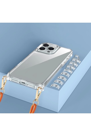 Apple Uyumlu iPhone 16 Pro Max Kılıf Airbagli Takılabilir Askı Aparatlı Redclick Snap Silikon Kapak