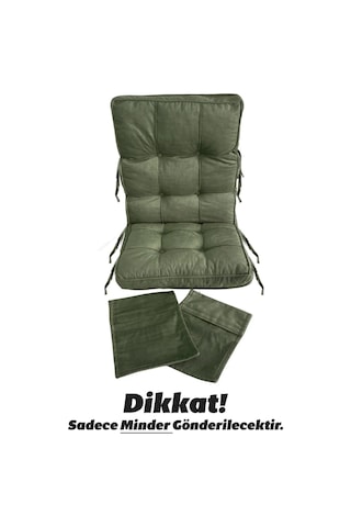 Reyo Home Sallanan Sandalye Minderi Kapitone Çift Cepli Yeşil