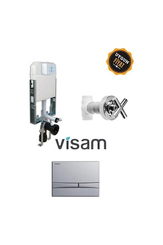 Visam Gömme Rezervuar Slim 80 Set Krom Visam Gömme Rezervuar Slim 80 Set Krom
