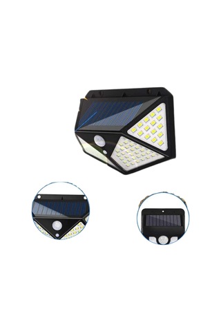 Solar Sensörlü Duvar Lambası Bahçe Lambaso Parlak Beyaz Işık Suya Dayanıklı Çok Renkli