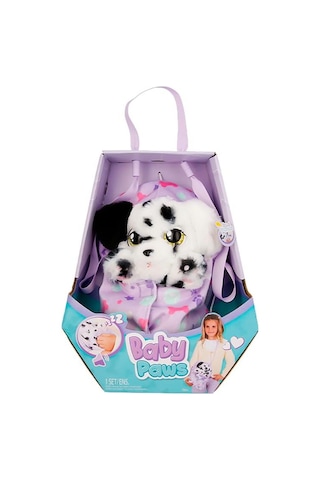 Baby Paws Sesli Yavru Köpek Pelüş Dalmaçyalı Mor Çanta Çok Renkli