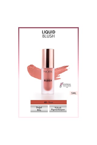 Note Cosmetique Liquid Blush Nemlendirici Etkili Likit Allık - 40 Rose