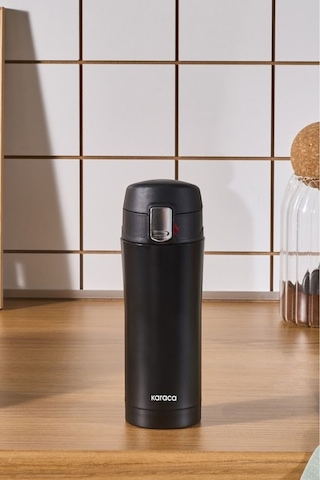 Karaca Pluton Çelik Sızdırmaz Termos Siyah 350 ml