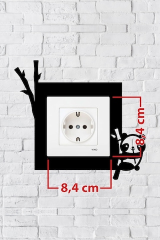 Panda Tasarım Priz Çerçevesi İç Ölçü 8,4x8,4 Cm Dekoratif Priz - Anahtar Çerçevesi