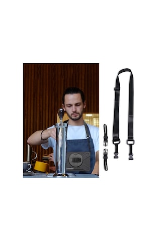 Samsung Uyumlu Galaxy Tab S7 Plus T970 Kılıf Defender Askılı Tam Koruma