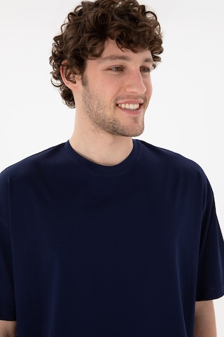 U.S. Polo Assn. Erkek Comfort Fit Bisiklet Yaka Lacivert Merserize Basic Tişört 50313089-VR033