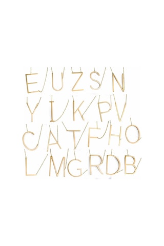 Gümüş Büyük Boy Harf Kolye Rose Gold