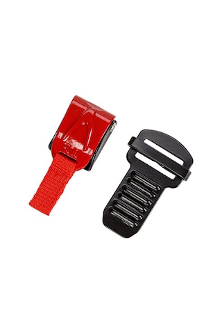 Neevoyu Motorcycle Kaskı Hızlı Serbest Bırakma Metal Kilit Takımı - Kırmızı, Profesyonel 6 Bölümlü Entegreli, Kolay Kurulum, Tüm Kask Türlerine Uyumlu