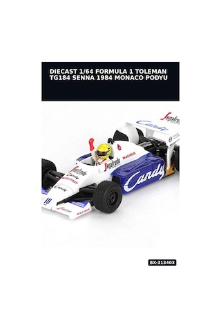 Diecast 1/64 Formula 1 Toleman Tg184 Senna 1984 Monaco Podyum Model Araba Bx-313403