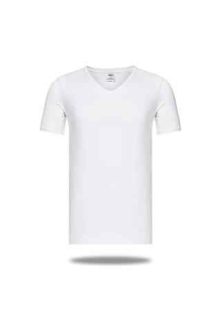 Epilons Zenvial Star 206 Modal Yarım Kol V-yaka T-shirt Atlet Zenviall2 Beyaz