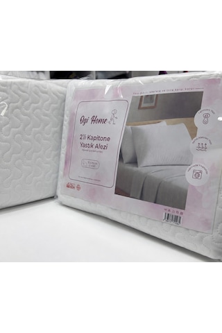 Nonwoven 2 Adet Kapitone Yastık Alezi 50x70 Cm Kapitoneli Fermuarlı Yastık Alezi Yastık Koruyucu Kılıf Beyaz