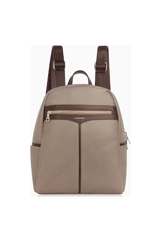 Cengiz Pakel Kadın Lacoste Kumaş Sırt Çantası - 7368l - Platin Çok renkli