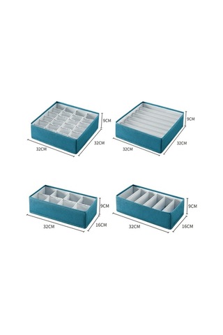 Tongxida Katlanabilir Çekmeceli Giysi Kutusu, 6 Izgara Gri Diğer