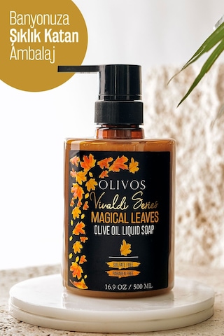 Vivaldi Serisi %100 Doğal Büyülü Yapraklar Zeytinyağlı Sıvı El Sabun Nemlendirici Bitkisel 500 Ml Çiçek