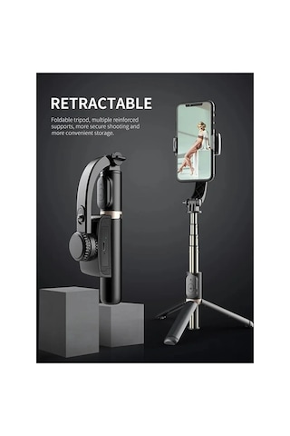 Tripod Q08 Bluetooth Çok Fonksiyonlu Kablosuz Kumandalı Tüm Akıllı Telefonlara Uyumlu Selfie Çubuk 1 Adet