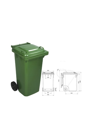 Safell Çöp Konteyneri 240 Lt Isıya Dayanıklı Konteyner Yeşil