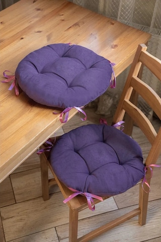 Slavıca Sandalye Yastığı Yuvarlak 40x40 Cm 2'li Set 362561805 Violet