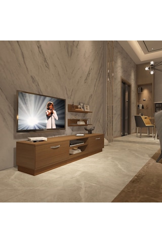 Decoraktiv Eko 4b Slm Dvd Tv Ünitesi Tv Sehpası Ceviz