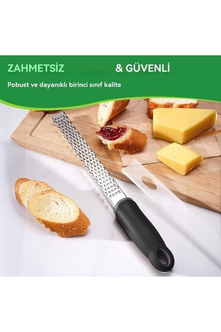 Createtech Zester Siyah Saplı Rendesi, Rendesi Rende, Peynir M Limon 8ın Nc