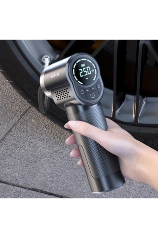 Primepickings Black Kablosuz Taşınabilir El Tipi Araç Lastik Şişirme Cihazı Bisiklet Motosiklet Elektrikli Bisiklet Ve Toplar İçin