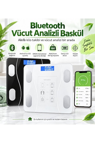 ltech Bluetooth Akıllı Dijital Baskül 180 KG