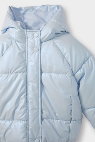 Defacto Kız Bebek Kapüşonlu Fermuarlı Çıtçıtlı Şişme Mont E7985a525aube216 Mavi