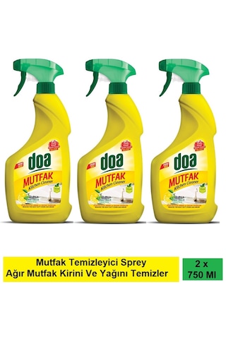 Doa Mutfak Temizleyici Limon 750 Ml Vegan X 3 Adet 3’lü Set